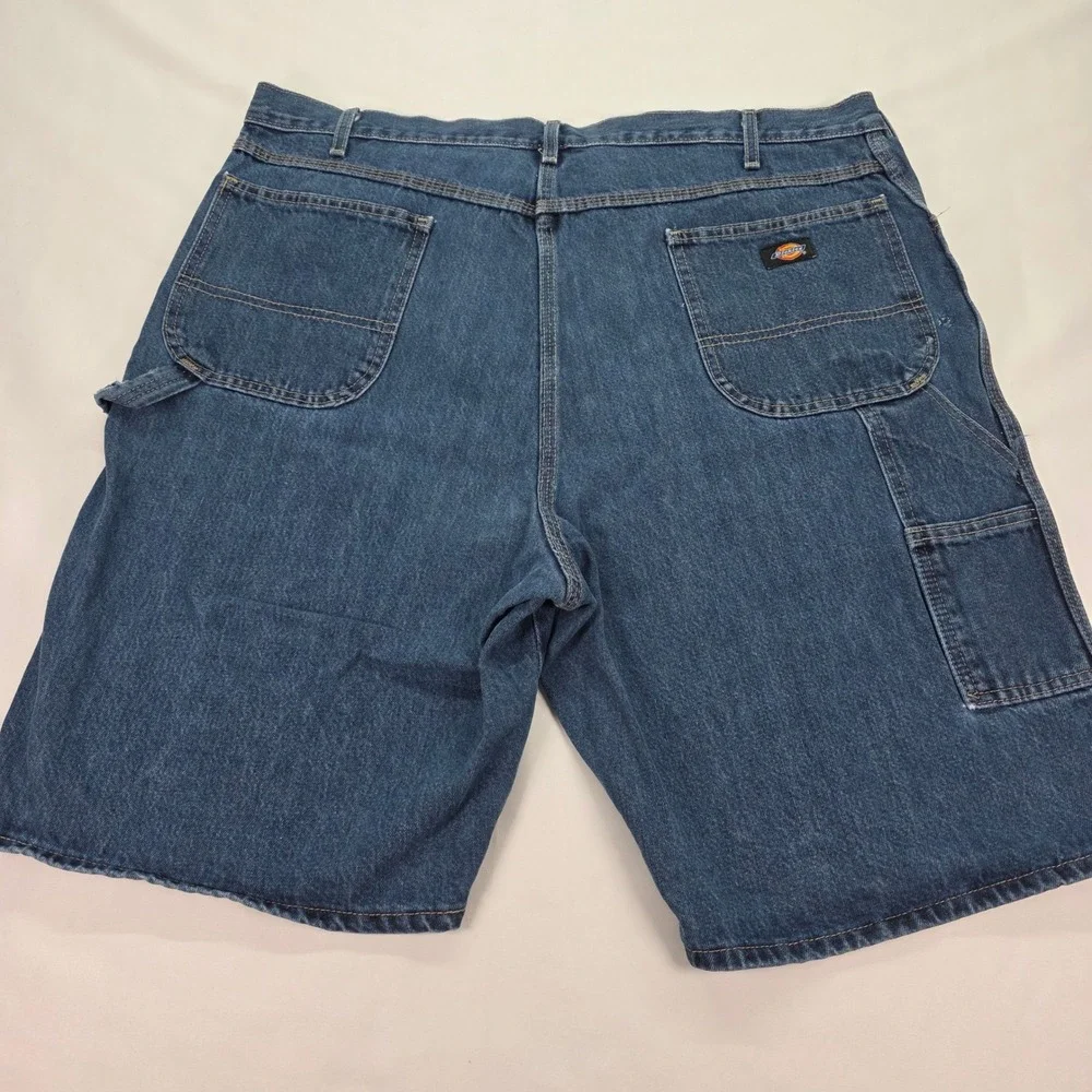 Dickies Mens Carpenter Denim Shorts Blue Medium Wash Utility‎ Workwear Size 42